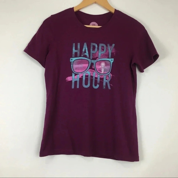 Life Is Good Classic Fit Happy Hour T Shirt Size Small - Picture 1 of 6